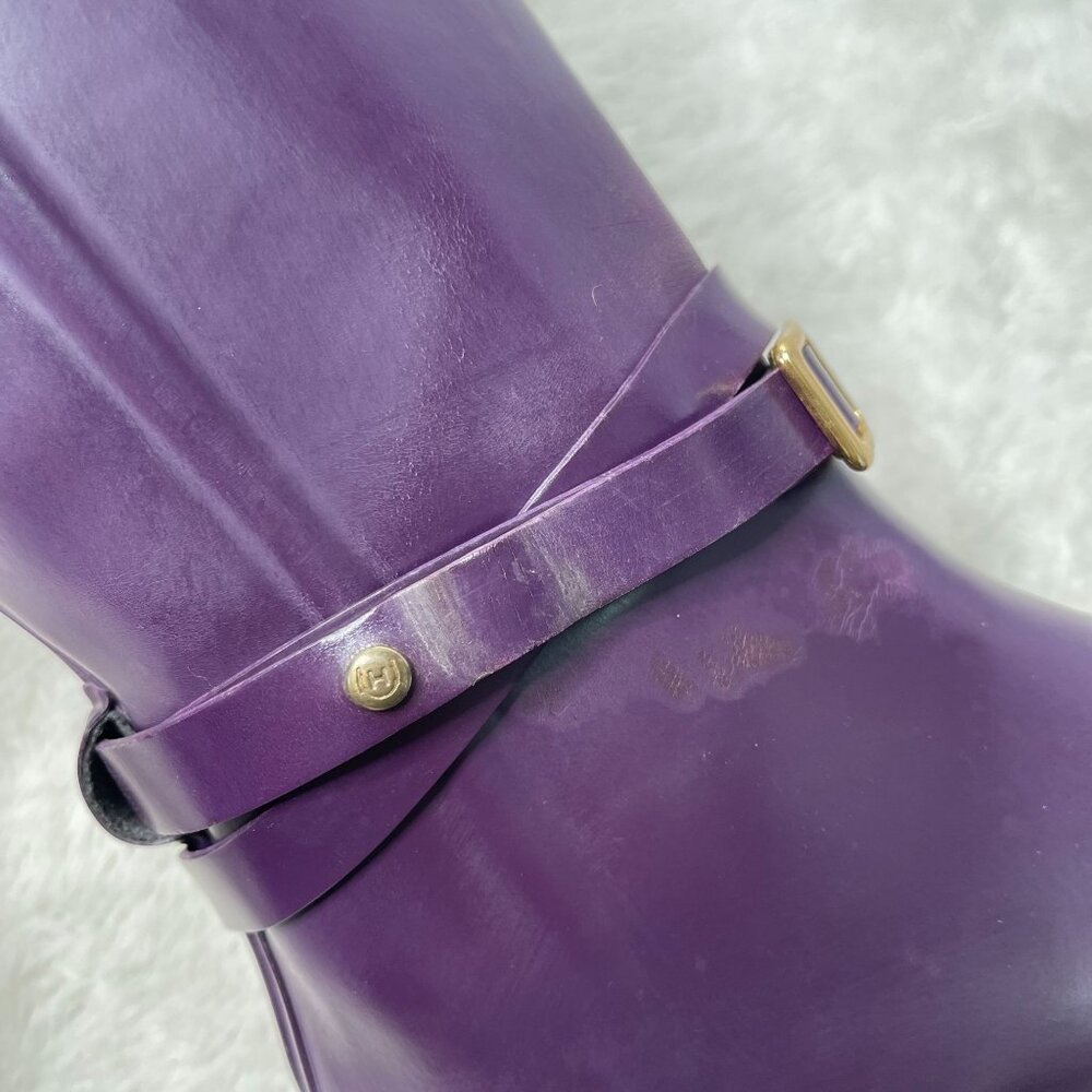 Hunter Women's Purple Andora Mid Calf Pull On Rain Boots Shoes Size 7 - Picture 11 of 16